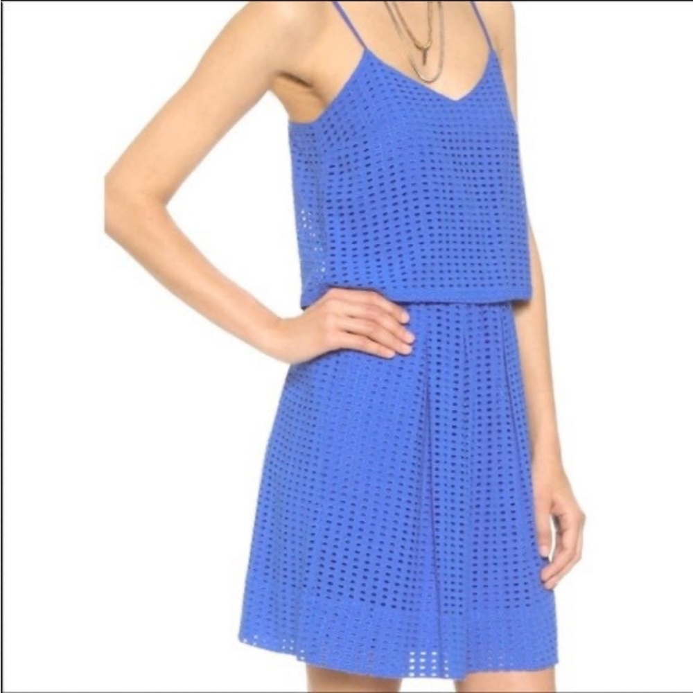 Madewell Cotton eyelet overlay dress